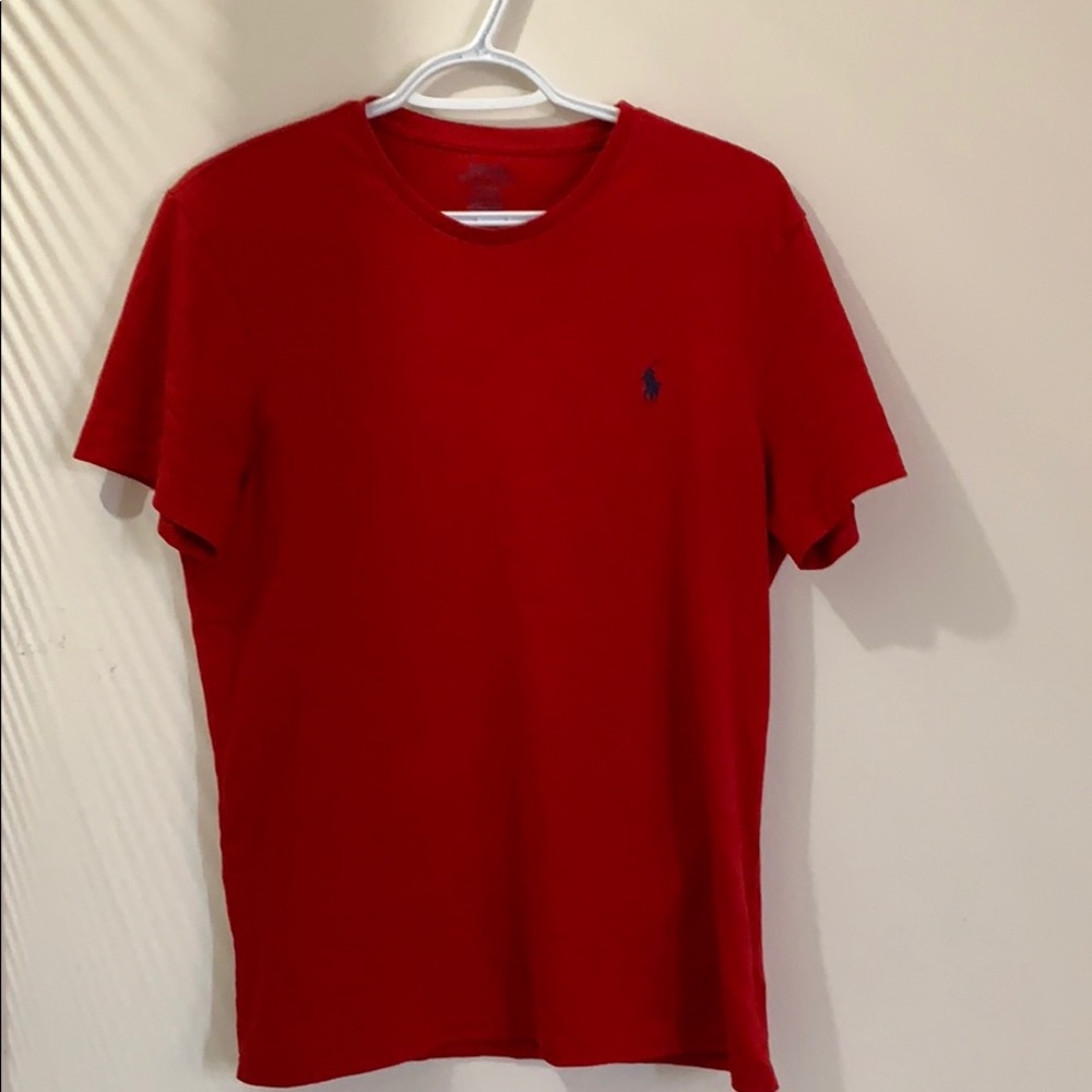 Polo Ralph Lauren Red Custom Slim Fit T sh…